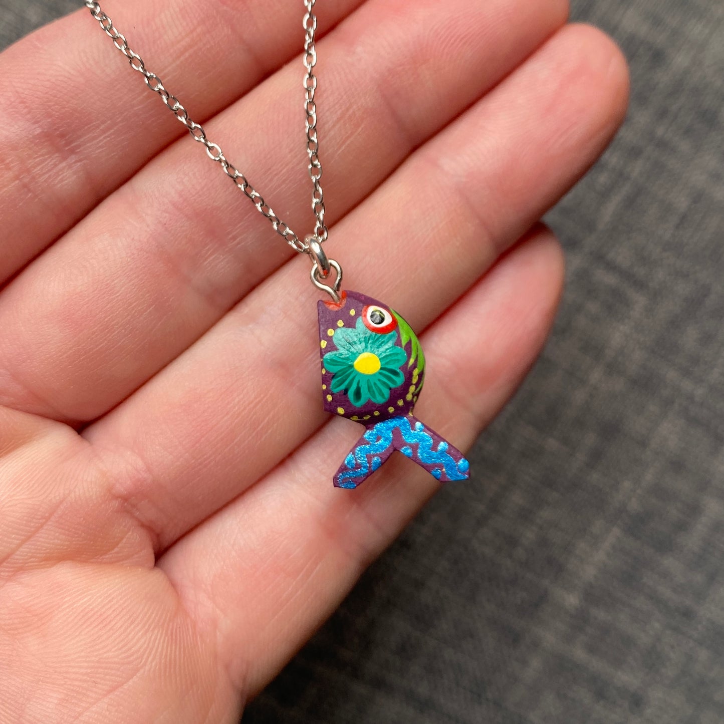 Collar alebrije pez.